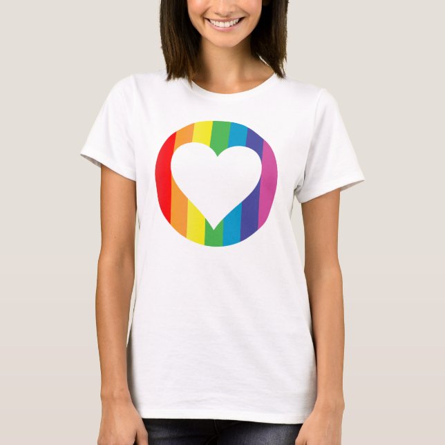 Camiseta amor do arco-íris (Frente)