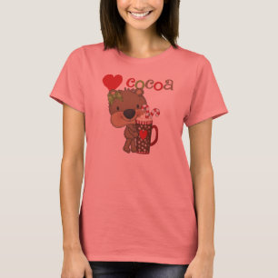 Camiseta Amor do cacau do urso da menina