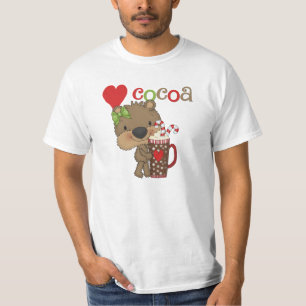 Camiseta Amor do cacau do urso da menina