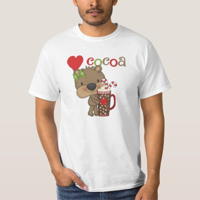 Camiseta Amor do cacau do urso da menina (Frente)