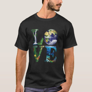 Camiseta Amor do Dia da Terra Aniversário Mundial Salve o N