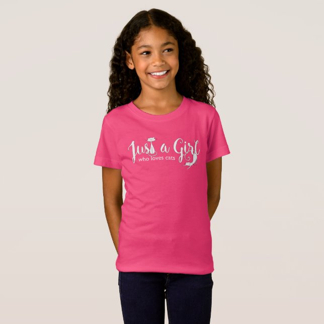 Camiseta Amor do gato da menina apenas um T do gatinho do (Frente Completa)