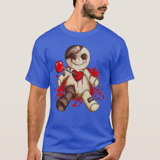 Camiseta Amor do Horror Emo Voo Design de Boneca Agulha Ouç