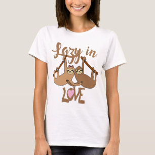 Camiseta Amor do namorada do namorado da preguiça dos