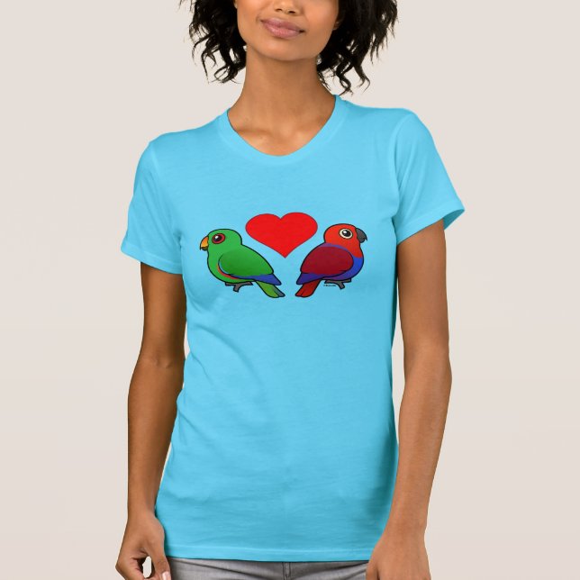Camiseta Amor do papagaio de Eclectus (Frente)