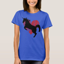 Camiseta Amor do unicórnio e coolness. da tintura do laço