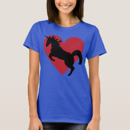 Camiseta Amor do unicórnio e coolness. da tintura do laço