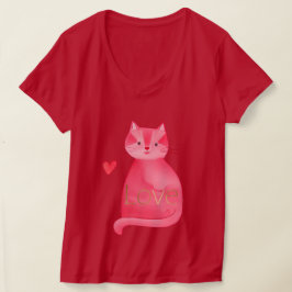 Camiseta Amor Dourado Coração Rosa Bonito