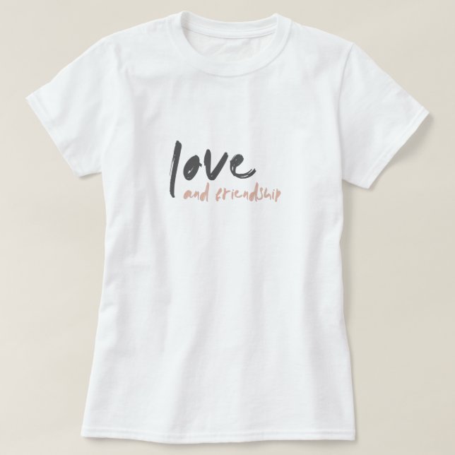 Camiseta Amor e Amizade | Modern Forever Friend Bestie (Frente do Design)