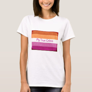 Camiseta Amor é Amor, LGBTQ+ Lésbicas Cores de Bandeira T