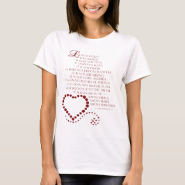 Camiseta Amor é amor paciente é tipo 1 Corinthians 13: 4-7