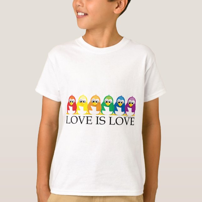 Camiseta Amor é Amor: Pinguins (Frente)