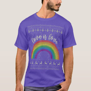 Camiseta Amor é Amor Suado De Natal Feio Prid Gay