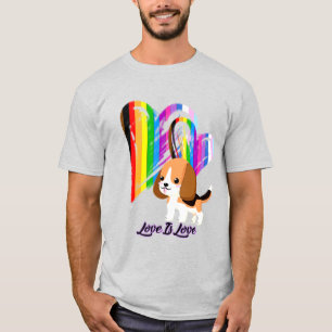 Camiseta Amor é Cachorro - LGBTQ+ Proprietário de Pet