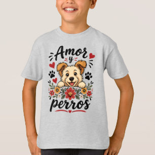 Camiseta Amor e Cães Design Divertido para Amantes de Cães