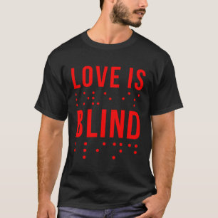 Camiseta Amor é Cego Citação Braille Escrevendo para Namora
