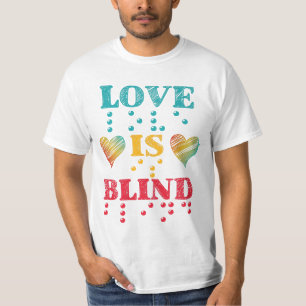 Camiseta Amor é Cego Corações em Braille