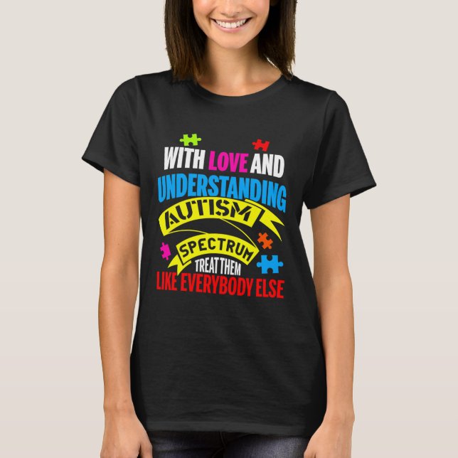 Camiseta Amor E Compreensão Do Espectro Autismo (Frente)