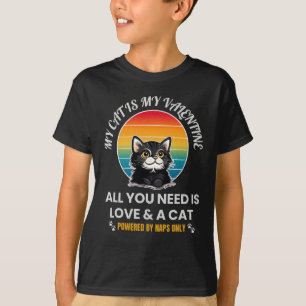 Camiseta Amor e Gato Engraçado, Tudo o que Preciso