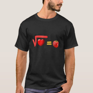 Camiseta Amor É Igual A Tomate Para Matemática E Tomate