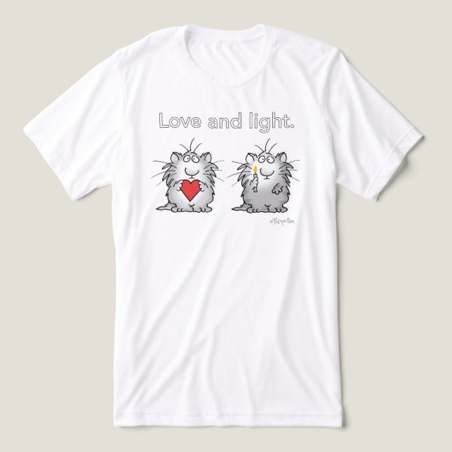 Camiseta AMOR E LUZ de Sandra Boynton (Design frontal)