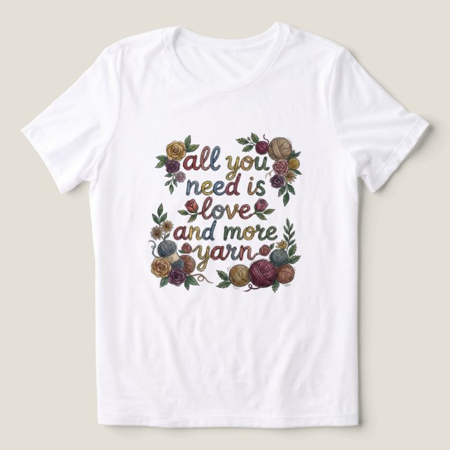 Camiseta Amor E Mais Fio  (Design frontal)