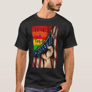 Camiseta Amor É Orgulho De Bandeira Americano Lgbt Rainbow