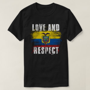 Camiseta Amor e orgulho do Ecuadorian da bandeira   de