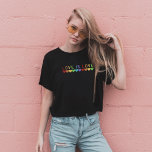Camiseta Amor é Orgulho gay LGBTQ Corações Arco-Íris<br><div class="desc">Mostre seu orgulho ou apoio com essa camisa simples, mas poderosa, na moda Amor é Amor, Orgulho gay LGBTQ Rainbow Heart. O Orgulho é perfeito para eventos do Orgulho, desfiles e qualquer outra ocasião em que você queira mostrar apoio à comunidade LGBT. Excelente para casais ou amigos com um amor...</div>
