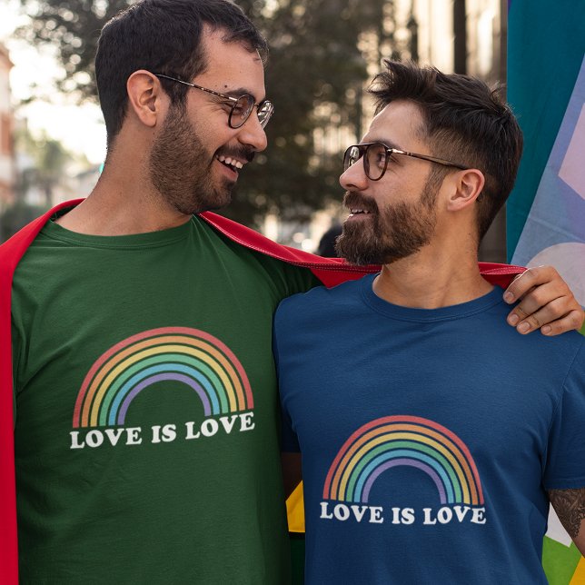 Camiseta Amor É Orgulho gay Rainbow (Criador carregado)