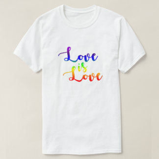 Camiseta Amor é Orgulho gay Rainbow GLBTQ Design