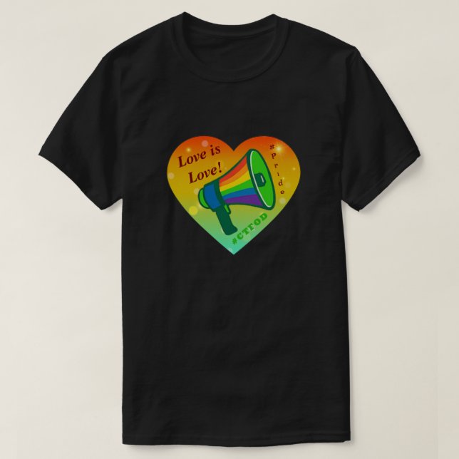 Camiseta Amor é Orgulho Gritante (Frente do Design)