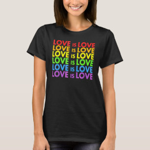 Camiseta Amor é Orgulho Marcha Arco-Íris Igualdade