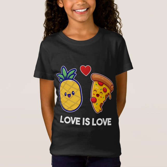 Camiseta Amor é Orgulho, Pizza Abacaxi (Frente)