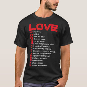 Camiseta Amor é Paciente 1 Corinthians 13 Presente para Chr