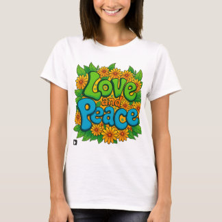 Camiseta amor e paz