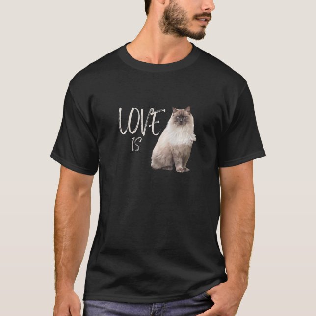 Camiseta Amor é Ragdoll Cat Proprietário (Frente)
