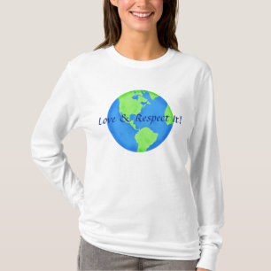 Camiseta Amor e Respeito Terra Globo Azul Verde