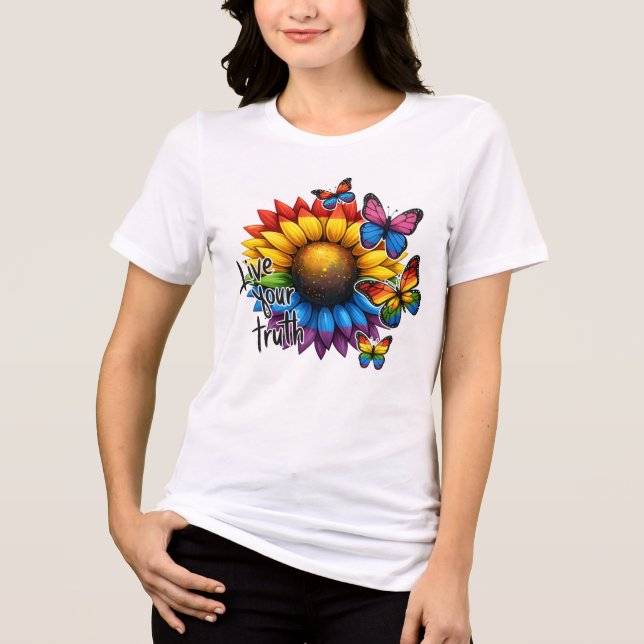 CAMISETA AMOR E SUPORTE LGBTQ PRIDE RAINBOW (Frente)