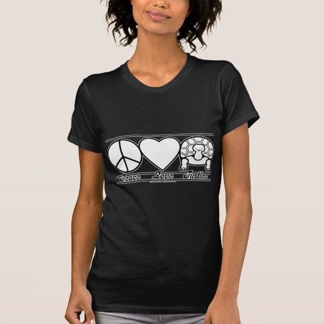Camiseta Amor e tartarugas da paz (Frente)