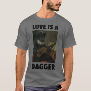 Camiseta Amor é um Cachorro Engraçado Joga Violão 1