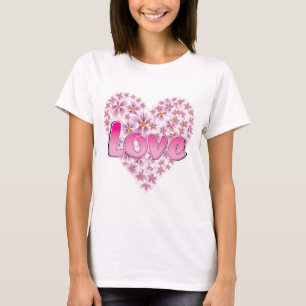 Camiseta Amor e Visitas Rosa