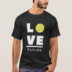Camiseta Amor E Viver Tênis Fã de Esportes Nome Personaliza