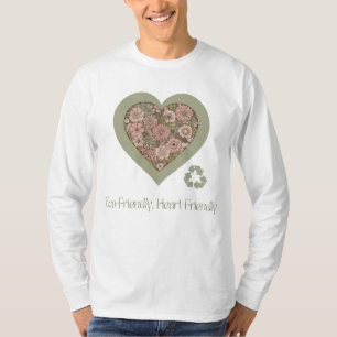 Camiseta Amor ecológico e cardíaco