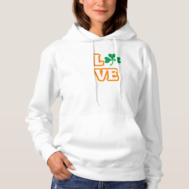 Camiseta "AMOR" (EDIÇÃO DE SAINT PATRICK) Mulheres Hoodie (Frente)
