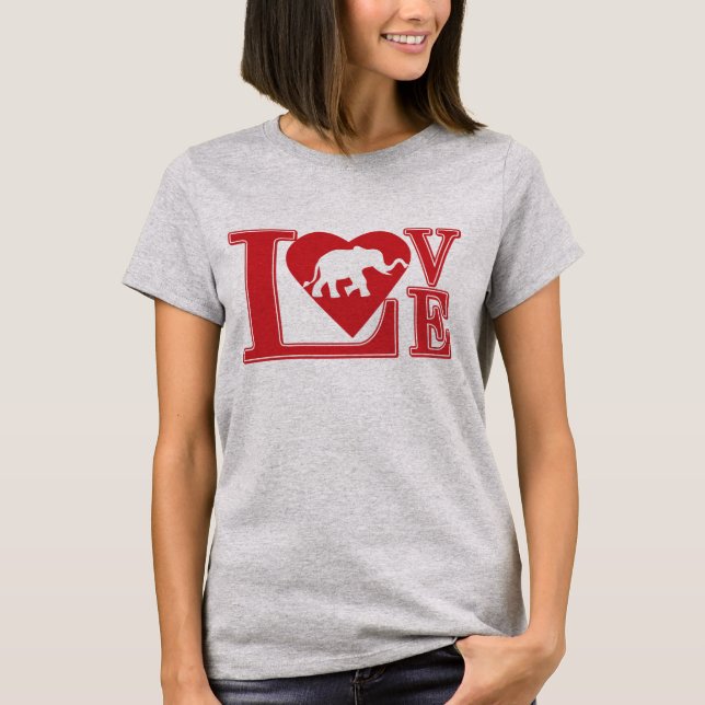 Camiseta amor elefante (Frente)