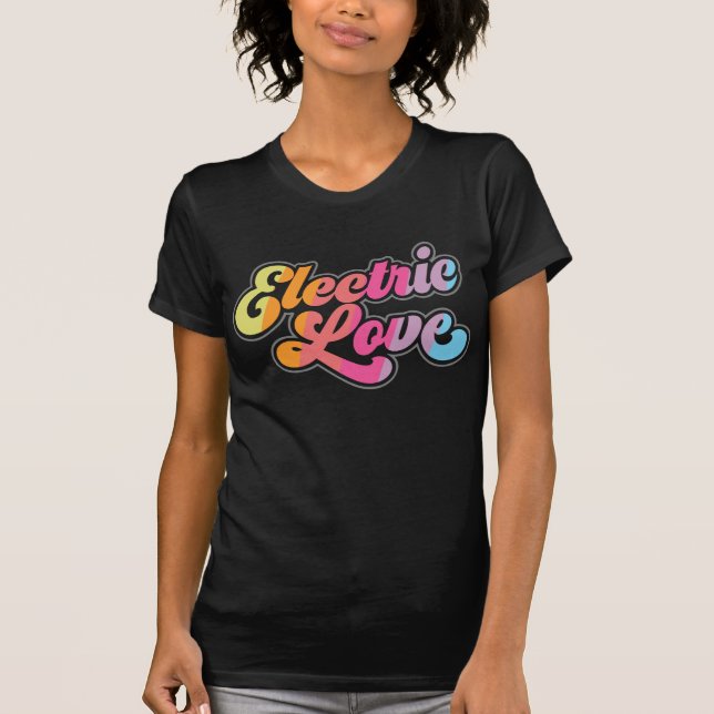 Camiseta Amor Elétrico Cotovelo Colorido (Frente)