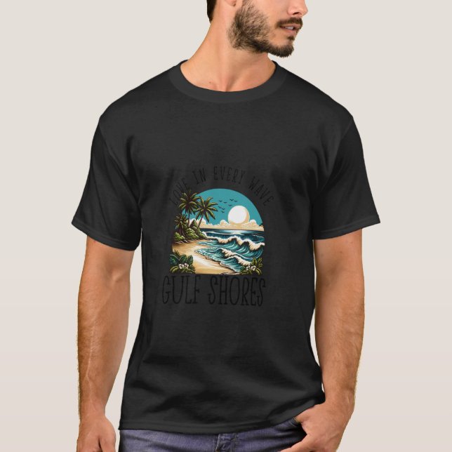 Camiseta Amor em cada onda - Margens do Golfo (Frente)