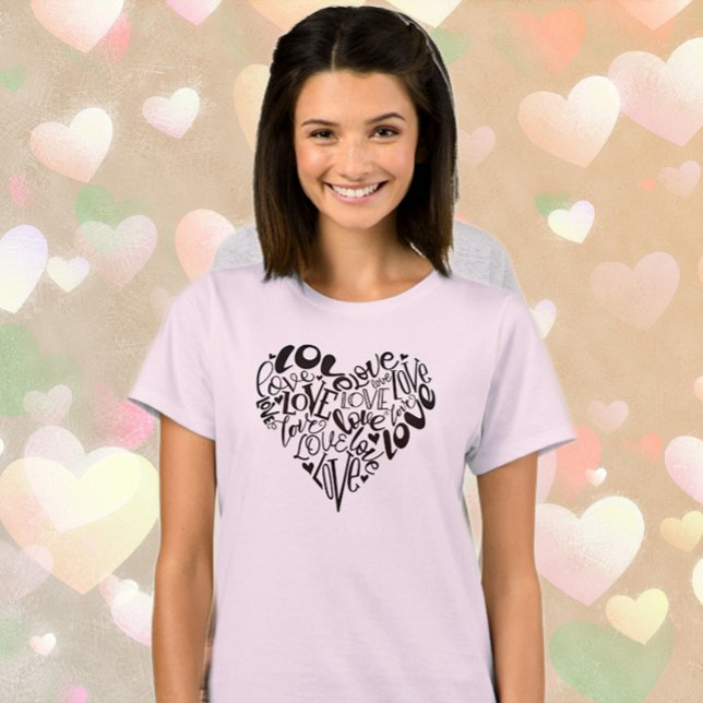 Camiseta Amor em Coração (Criador carregado)