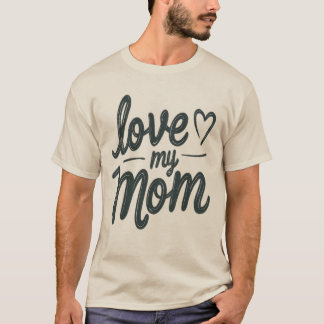 Camiseta Amor em Letra Cursiva para Mãe e Irmão